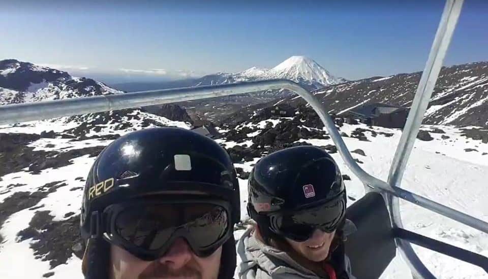 dawn and isaac skiing